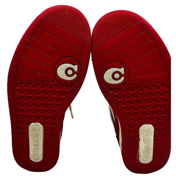 Coach‎ Women's High Top Sport Red /Chalk Sneakers / Size 7B / CG624 / Pre-owned - Picture 9 of 14